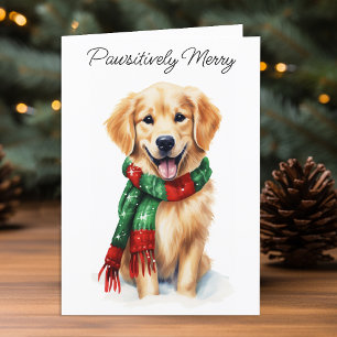 Golden Retriever Christmas Card