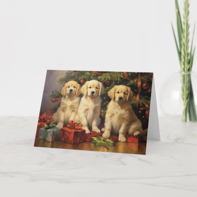 Golden Retriever Christmas Card (Front)