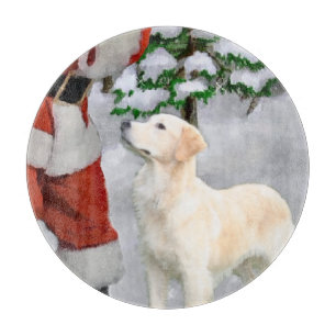 Golden Retriever Christmas Cutting Board