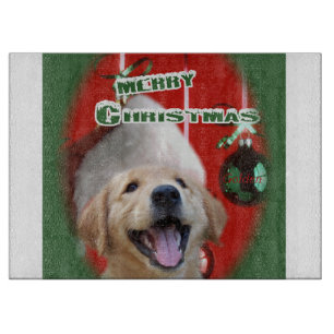 Golden Retriever Christmas Cutting Board