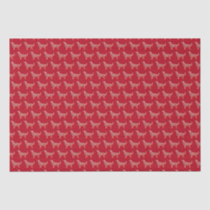 Golden Retriever Christmas Dog Cute Silhouette Red Tissue Paper