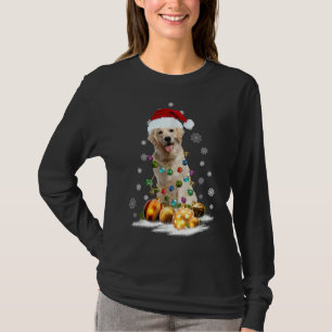 Golden Retriever Christmas Dog Light Ugly T-Shirt
