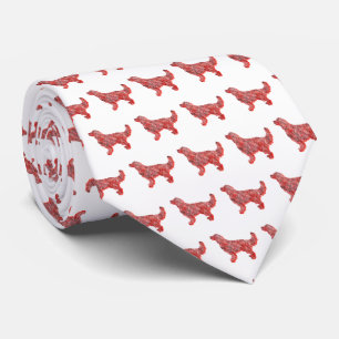 Golden Retriever Christmas Dog Silhouette White Tie