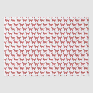 Golden Retriever Christmas Dog Silhouette White Tissue Paper
