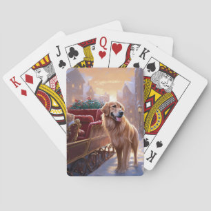Golden Retriever Christmas Festive Season Playing Cards