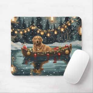Golden Retriever Christmas Festive Voyage Mouse Pad