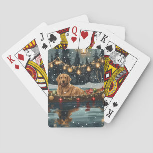 Golden Retriever Christmas Festive Voyage Playing Cards