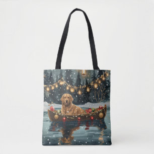Golden Retriever Christmas Festive Voyage  Tote Bag