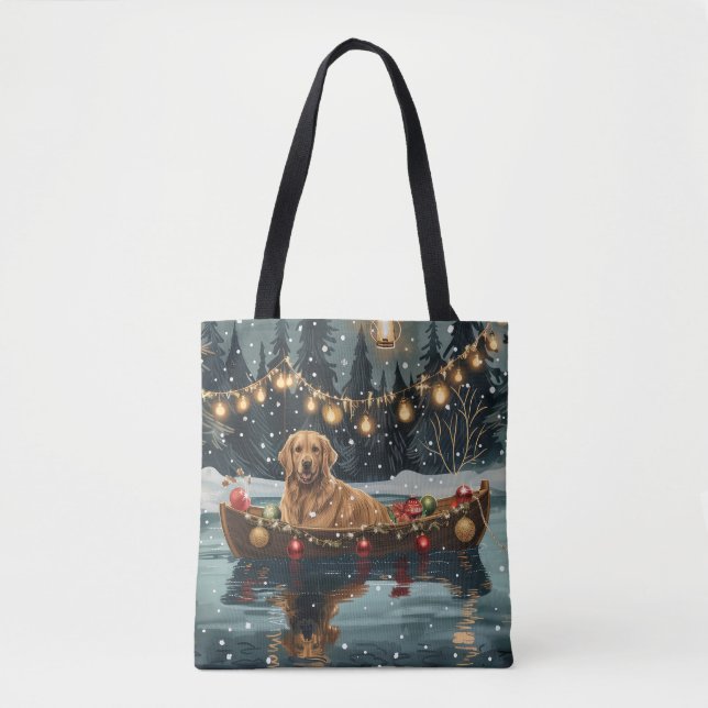 Golden Retriever Christmas Festive Voyage  Tote Bag (Front)