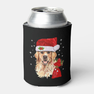 Golden Retriever Christmas Funny Christmas Gift Can Cooler
