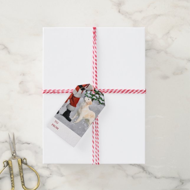 Golden Retriever Christmas Gift Tags (With Twine)