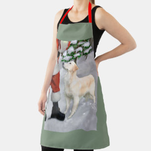 Golden Retriever Christmas Gifts Apron