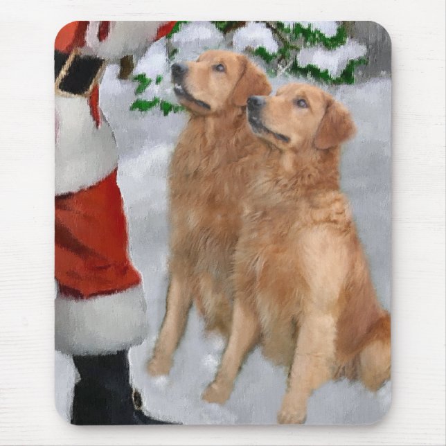 Golden Retriever Christmas Gifts Mouse Pad (Front)