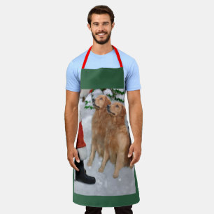 Golden Retriever Christmas Gifts Ornament Apron