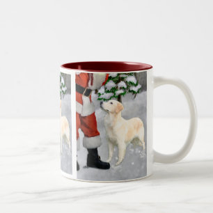 Golden Retriever Christmas Gifts Two-Tone Coffee Mug