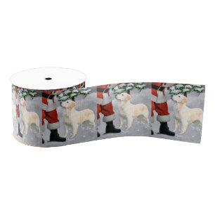 Golden Retriever Christmas Grosgrain Ribbon