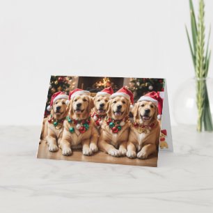Golden Retriever Christmas Holiday Card