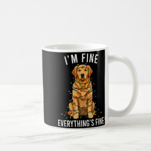 Golden Retriever Christmas I'm Fine Everything Is Coffee Mug
