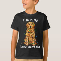 Golden Retriever Christmas I'm Fine Everything Is