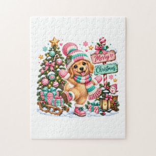 Golden Retriever Christmas Jigsaw Puzzle