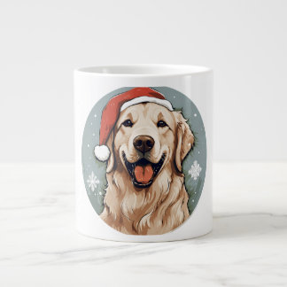 Golden retriever Christmas Large Coffee Mug