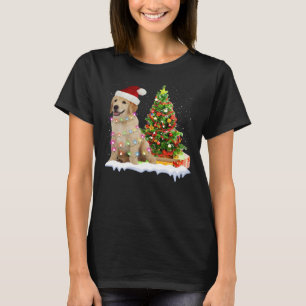 Golden Retriever Christmas Light Holidays T-Shirt