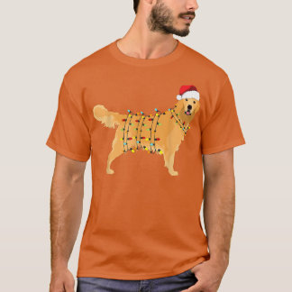 Golden Retriever Christmas Light Merry Xmas Dog Lo T-Shirt