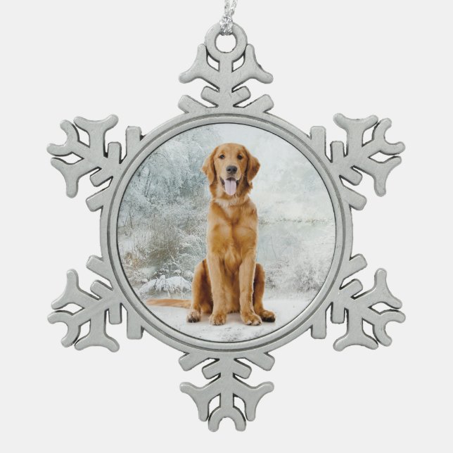 Golden Retriever Christmas Ornament (Front)