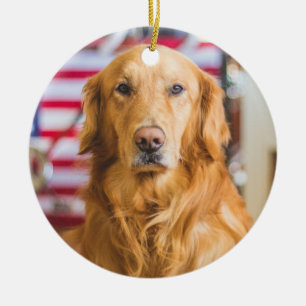 Golden Retriever Christmas Ornament Add Your Photo
