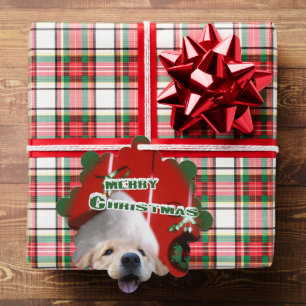 Golden Retriever Christmas Ornament Card