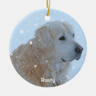 Golden Retriever Christmas Ornament Custom Photo