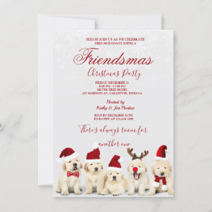 Golden Retriever Christmas Party Invitation