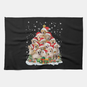 Golden Retriever Christmas Premium Tea Towel
