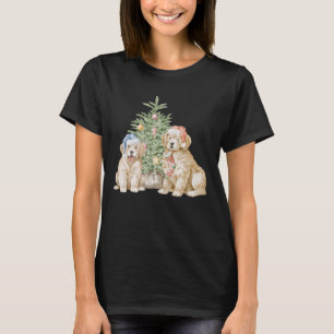 Golden retriever Christmas puppies T-Shirt