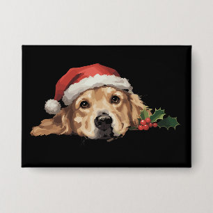 Golden Retriever Christmas Santa Hat Dog Xmas