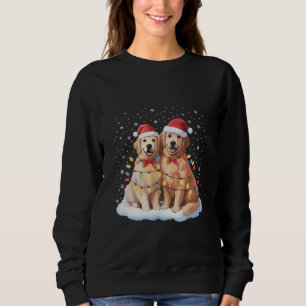 Golden Retriever Christmas Santa Hat Reindeer Sweatshirt
