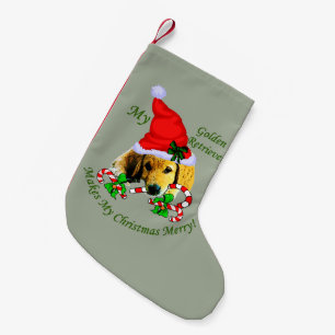 Golden Retriever Christmas Small Christmas Stocking
