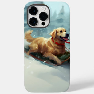 Golden Retriever Christmas snow winter  Case-Mate iPhone 14 Pro Max Case