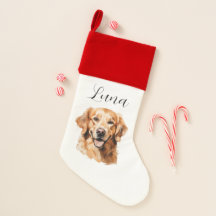 Golden Retriever Christmas Stocking