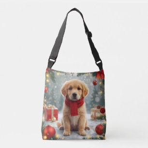 Golden Retriever Christmas Tote Bag