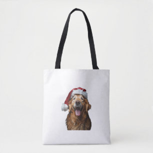 Golden Retriever Christmas Tote Bag