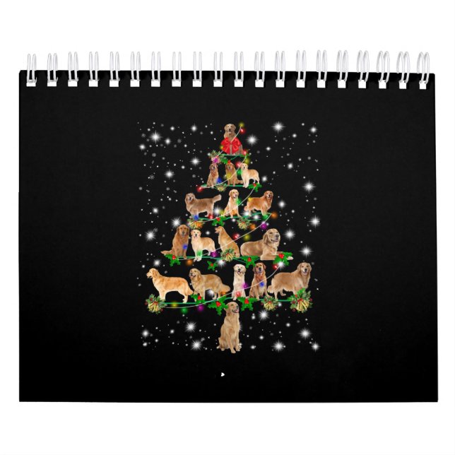 Golden Retriever Christmas Tree Covered By Flash Calendar (Cover)