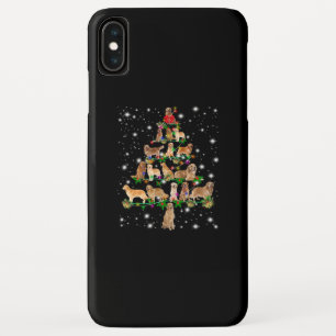 Golden Retriever Christmas Tree Covered By Flash iPhone XS Max Case