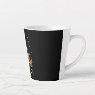 Golden Retriever Christmas Tree Covered By Flash Latte Mug
