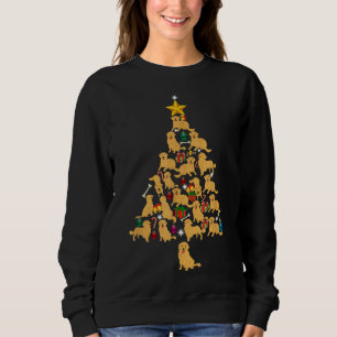 Golden Retriever Christmas Tree Funny Xmas Dog Sweatshirt