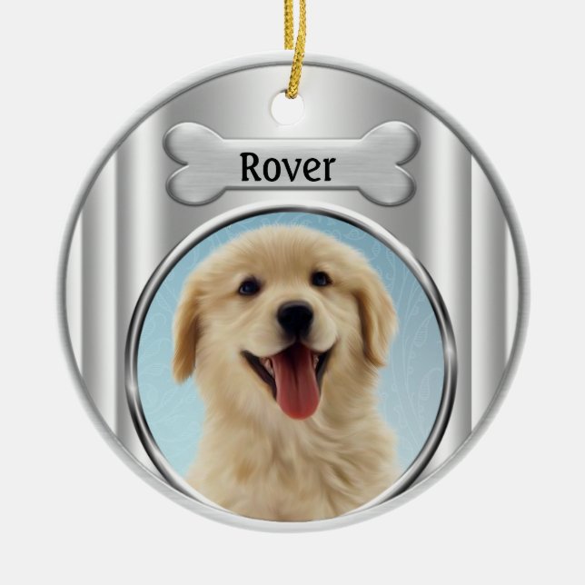 Golden Retriever Christmas Tree Ornaments (Front)