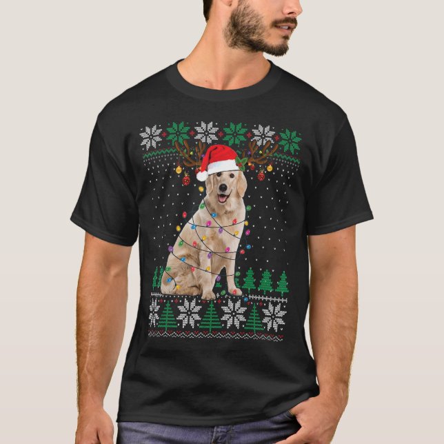 Golden Retriever Christmas Ugly Sweater  Dog  Xmas (Front)