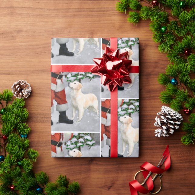 Golden Retriever Christmas Wrapping Paper (Holiday Gift)