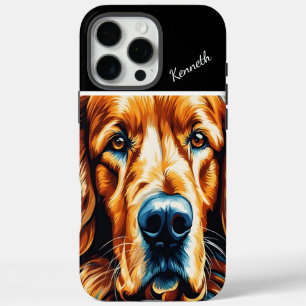 Golden Retriever Close-Up iPhone 16 Pro Max Case