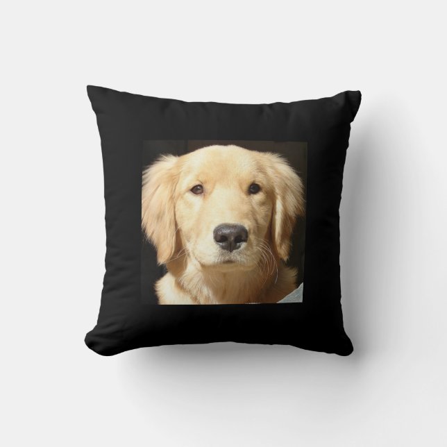 Golden Retriever Closeup Cushion (Front)